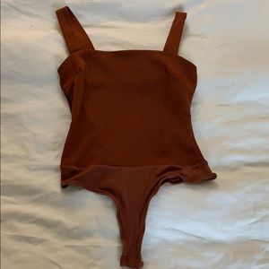 Lulus Rust Square Neck Bodysuit S
